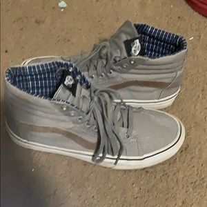 Gray and brown vans